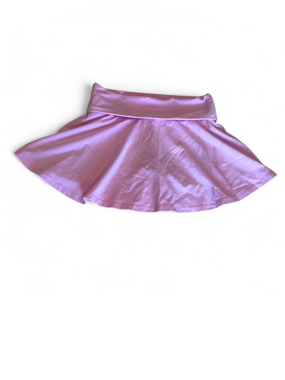 PINK X LOVESHACKFANCY COTTON FOLD-OVER FLIRTY SKIRT - PINK LOLLIPOP - XS - Picture 4 of 9